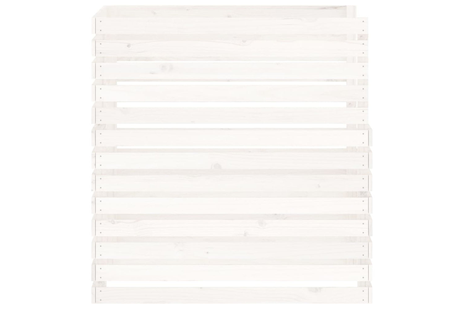 vidaXL 822193 Composter White 100x100x102cm Solid Wood Pine-5