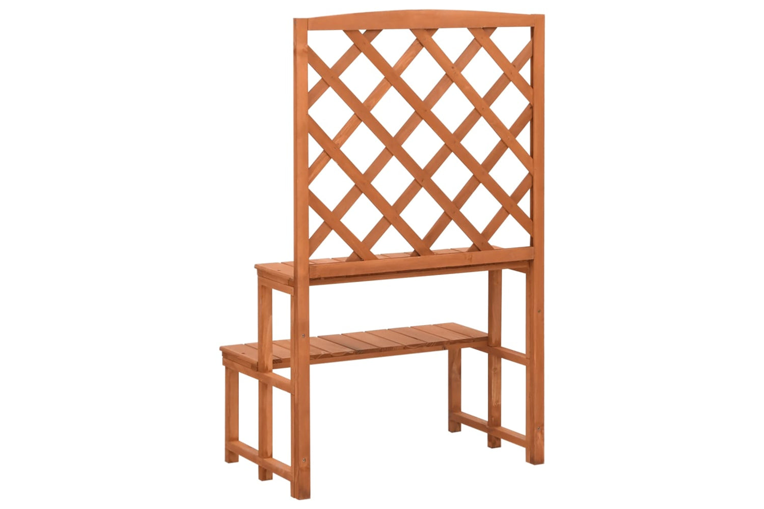 vidaXL 316413 Plant Stand With Trellis 70x42x115cm Solid Fir Wood-4