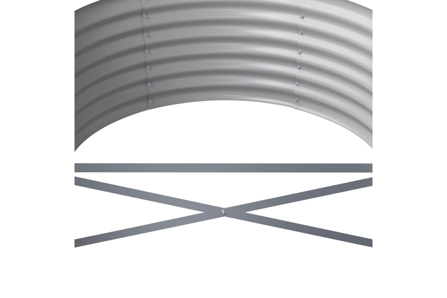 vidaXL 318919 Garden Raised Bed Powder-coated Steel 224x80x36cm Grey-4