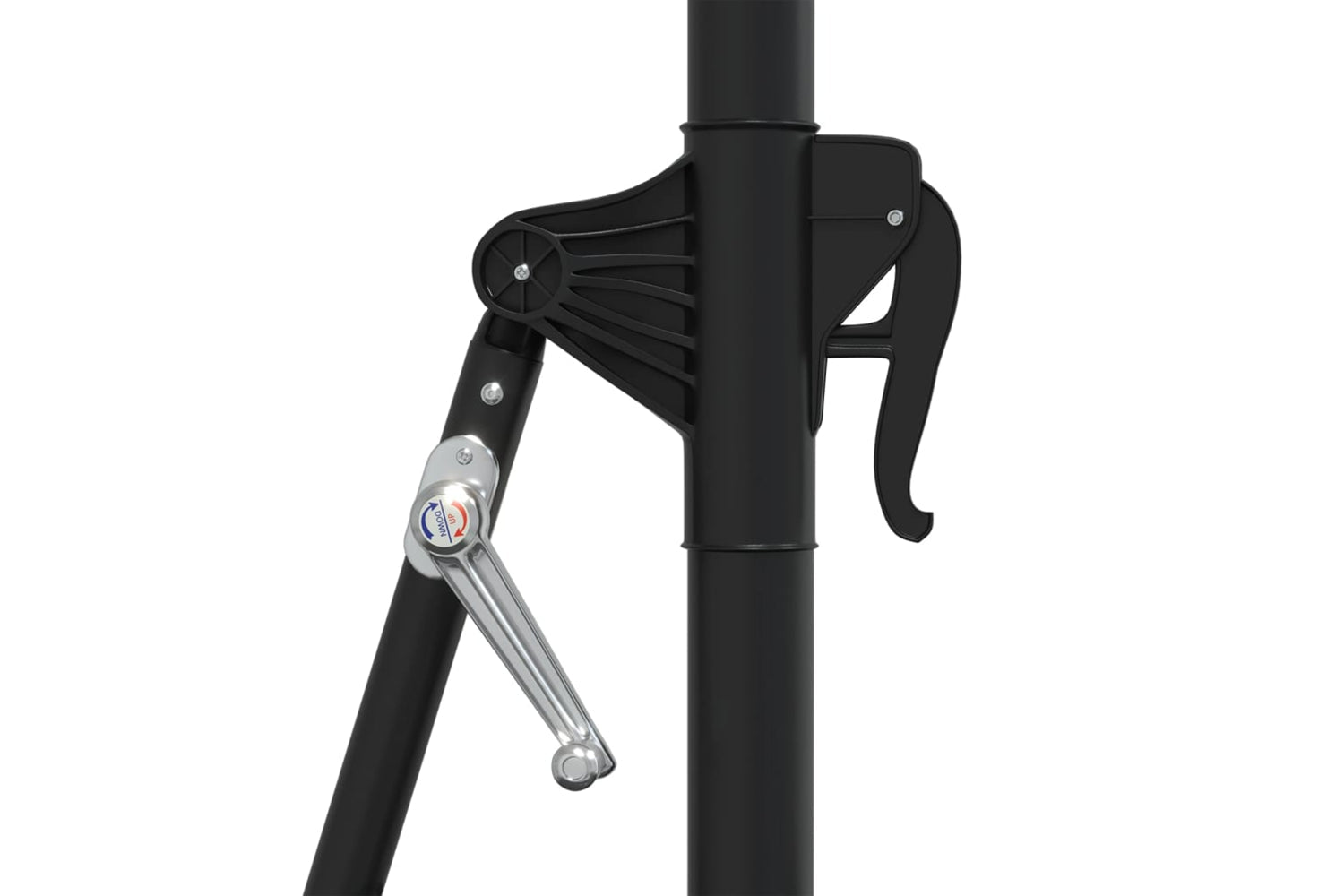 vidaXL Wall-mounted Parasol With Metal Pole 300cm Anthracite-6