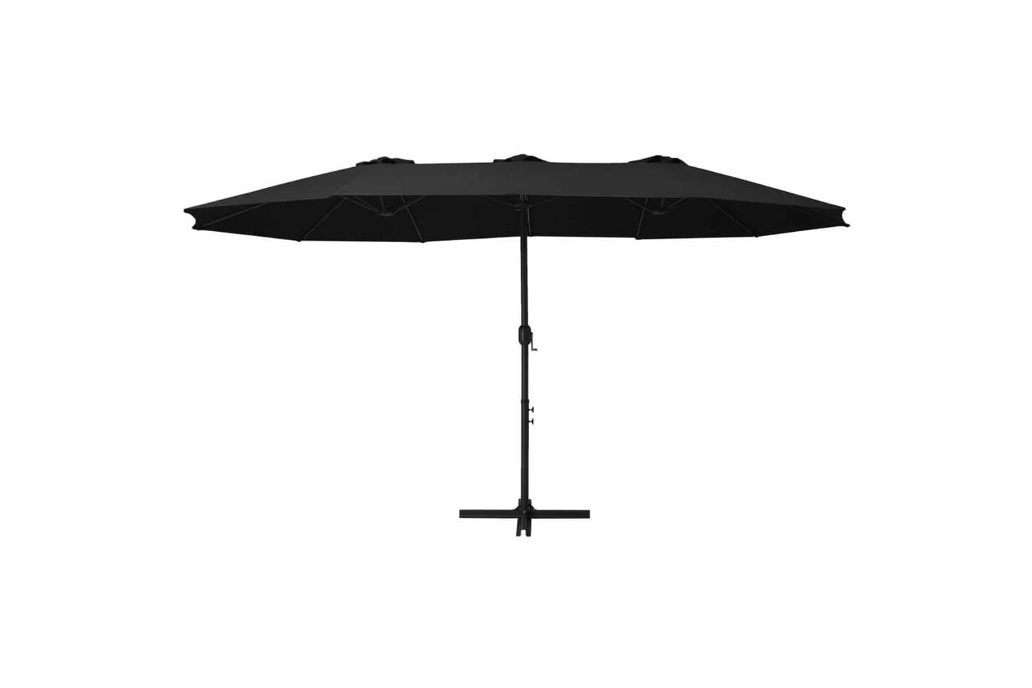 vidaXL 47302 Outdoor Parasol With Aluminium Pole 460x270cm Black-2