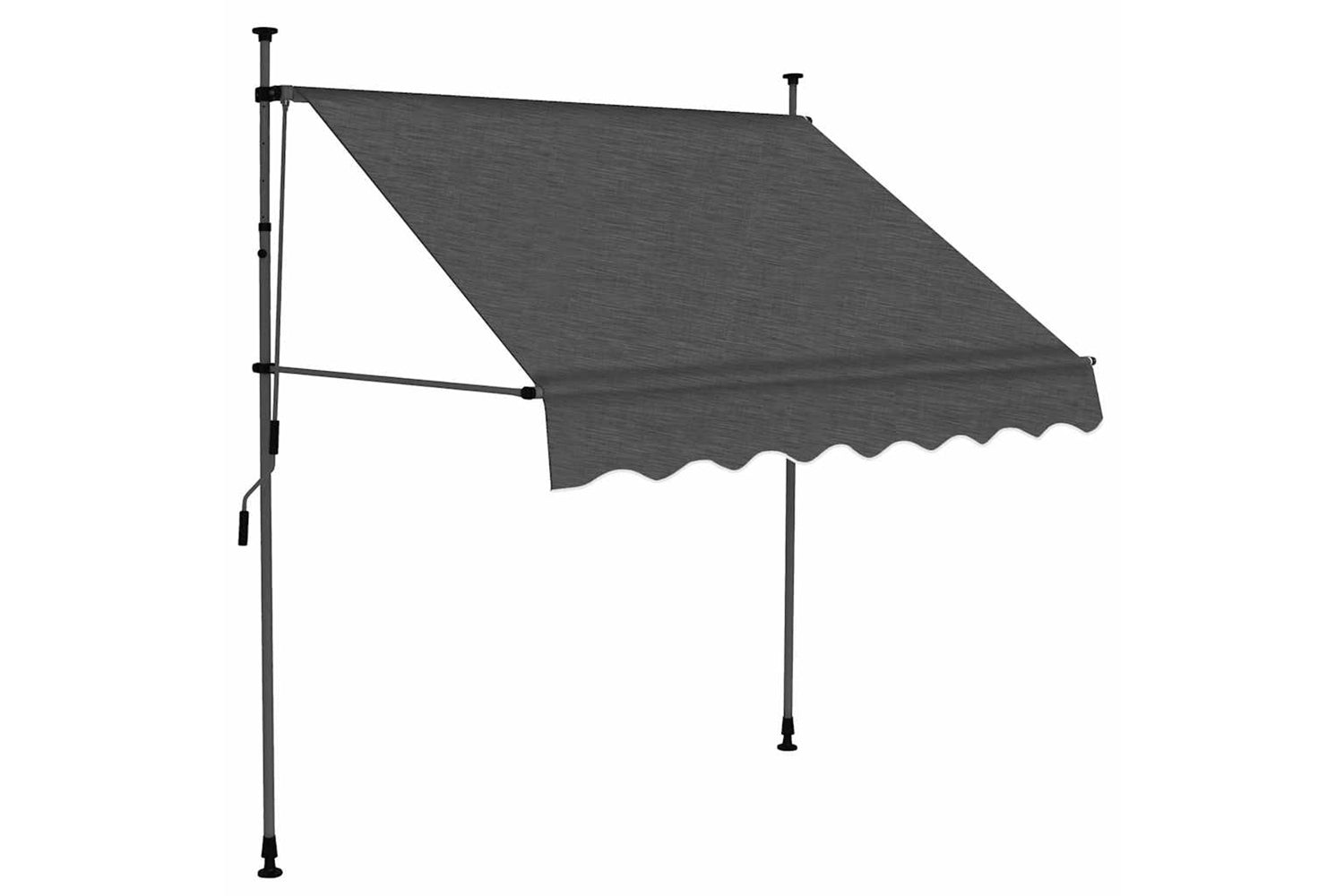 vidaXL 145864 Manual Retractable Awning With Led 200cm Anthracite-2