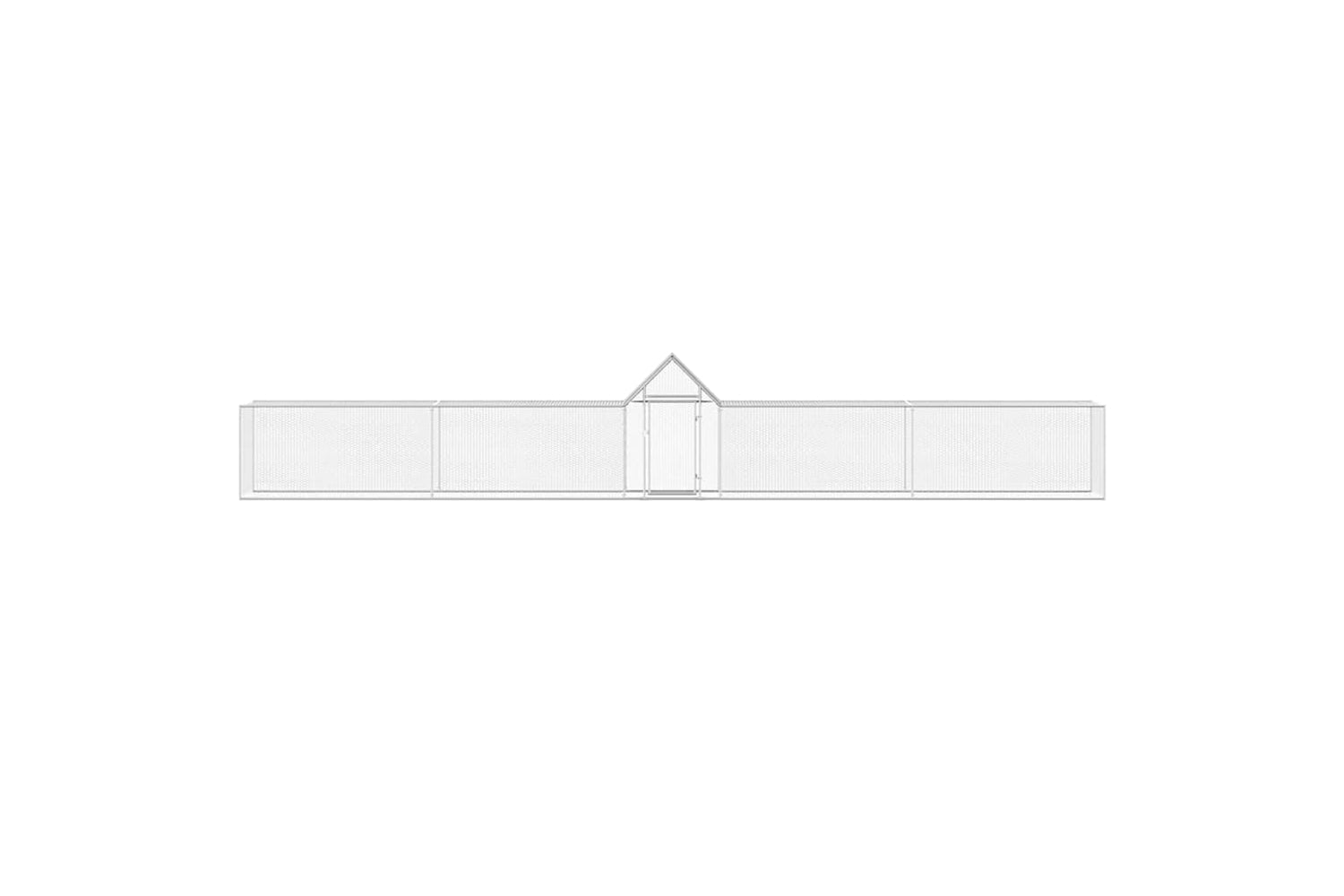 Vidaxl Chicken Coop 9x1x1.5 M Galvanised Steel-2