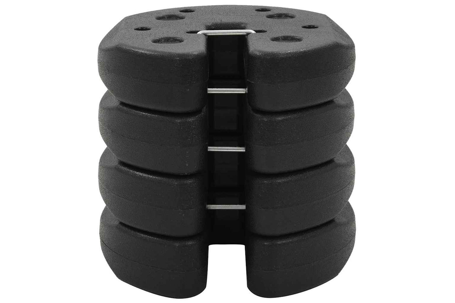 vidaXL 45210 Gazebo Weight Plates 4 Pcs Black 220x50mm Concrete-2