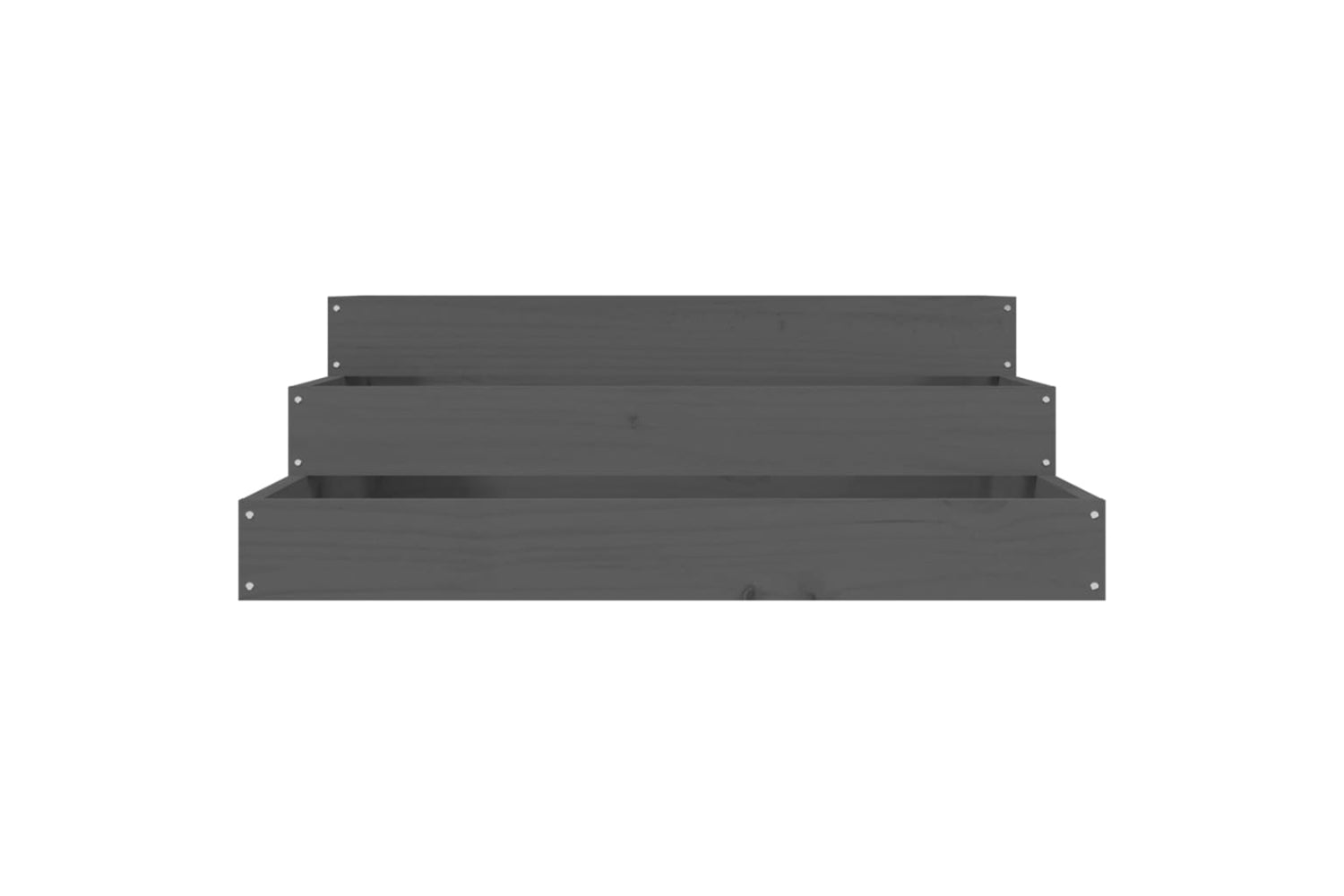 vidaXL 823908 Planter Grey 78x78x27cm Solid Wood Pine-3