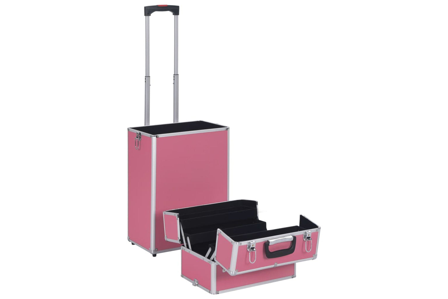 Vidaxl 91823 Make-up Trolley Aluminium Pink-3