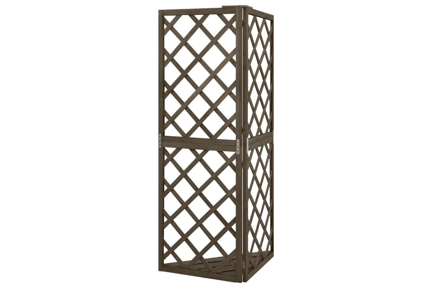 vidaXL 316408 Corner Trellis Grey 50x50x145cm Solid Fir Wood-4