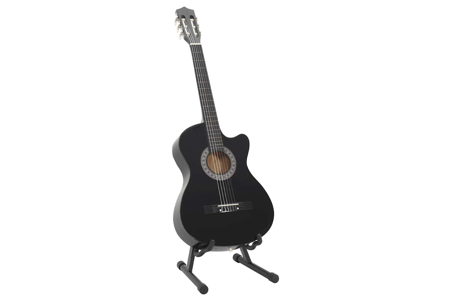 vidaXL 70133 12 Piece Western Classical Guitar Set With 6 Strings Black 38"-2
