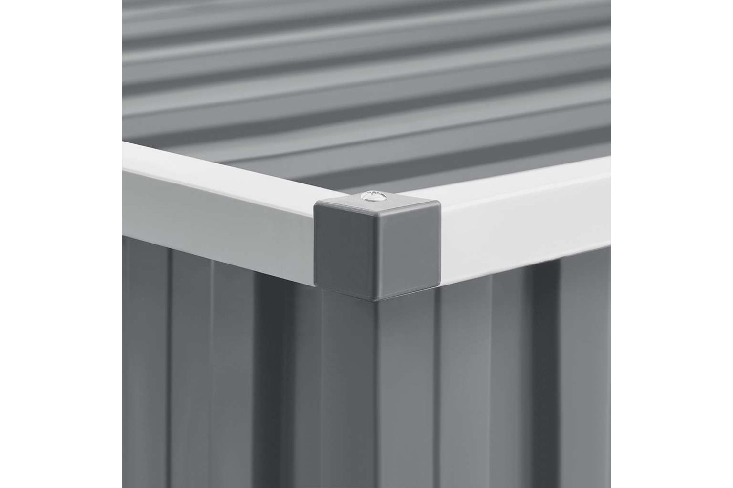 vidaXL 46254 Garden Shed Grey 195x198x159cm Galvanised Steel-8