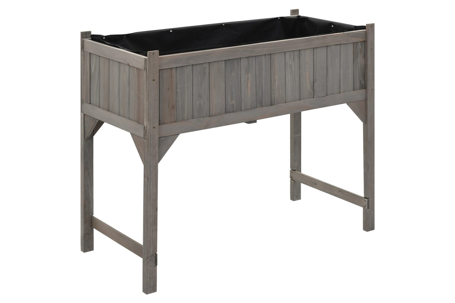vidaXL 316472 Raised Bed With Greenhouse 110x54x120cm Solid Fir Wood-6