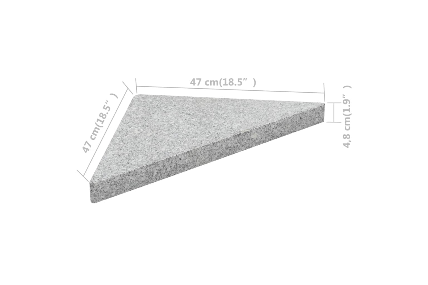 Vidaxl 45071 Umbrella Weight Plate Granite 15 Kg Triangular Grey-6