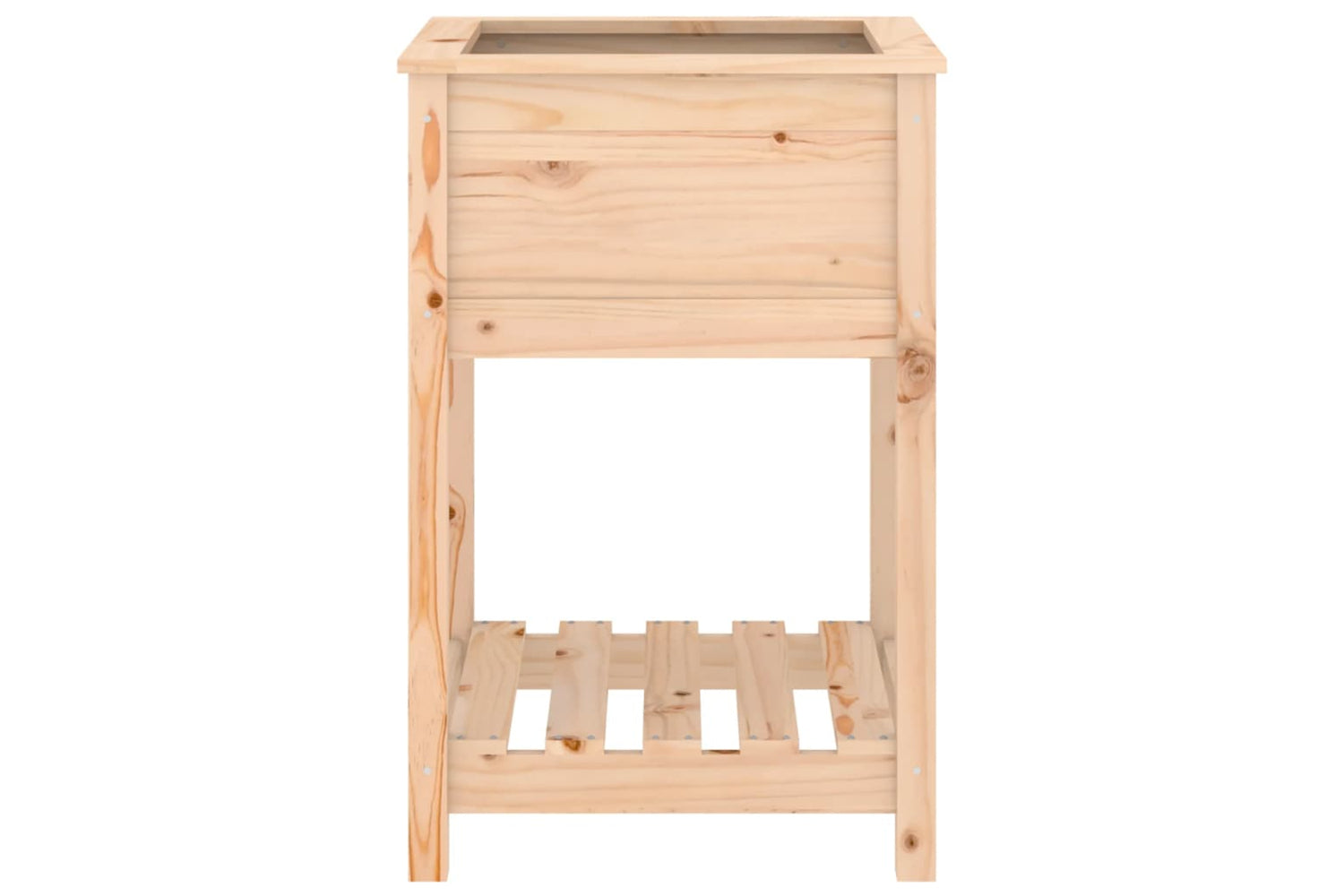 vidaXL 823773 Planter With Shelf 54x54x81cm Solid Wood Pine-4