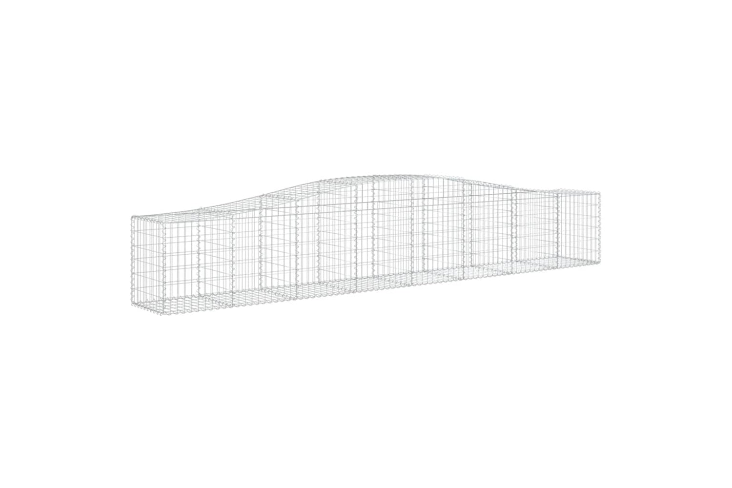 vidaXL 3145931 Arched Gabion Baskets 3 Pcs 400x50x60/80cm Galvanised Iron-2