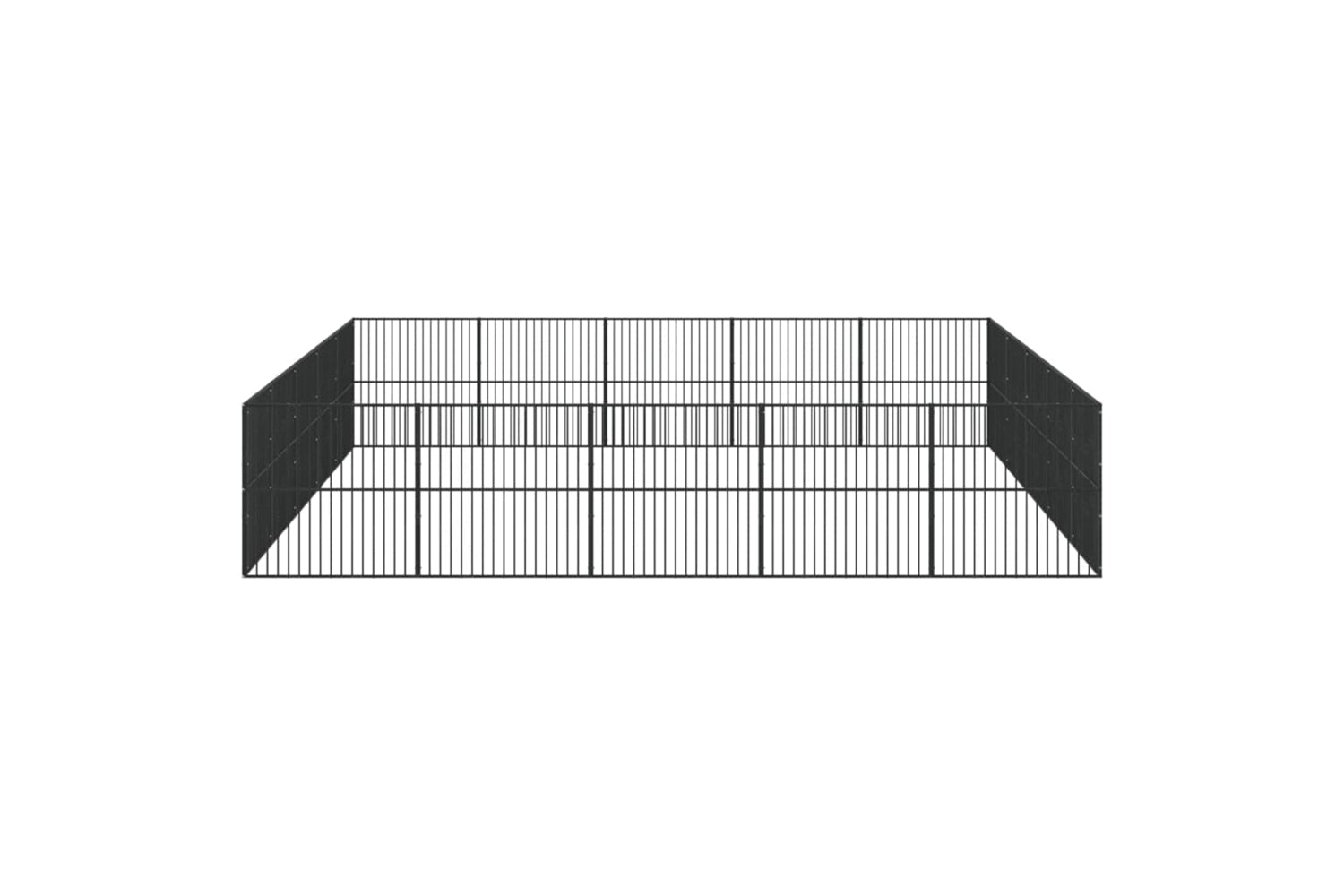 Vidaxl 3209556 Dog Playpen 20 Panels Black Galvanised Steel-3