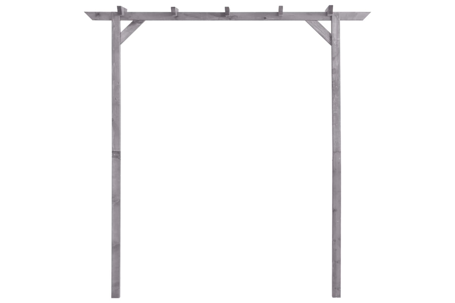 vidaXL 313567 Garden Pergola Grey 200x40x205cm Impregnated Pinewood-2