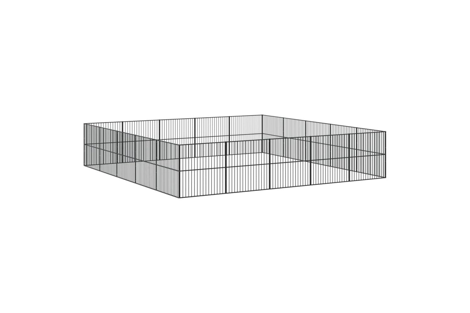 Vidaxl 3209556 Dog Playpen 20 Panels Black Galvanised Steel-5