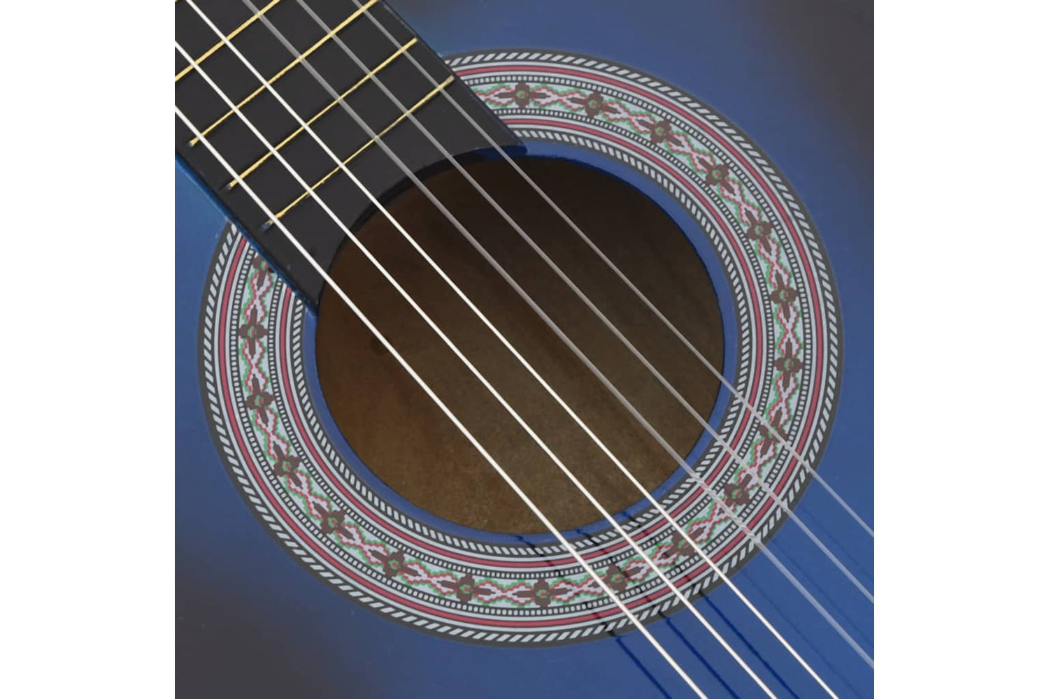 vidaXL 70134 Western Classical Cutaway Guitar With 6 Strings Blue Shaded 38-6