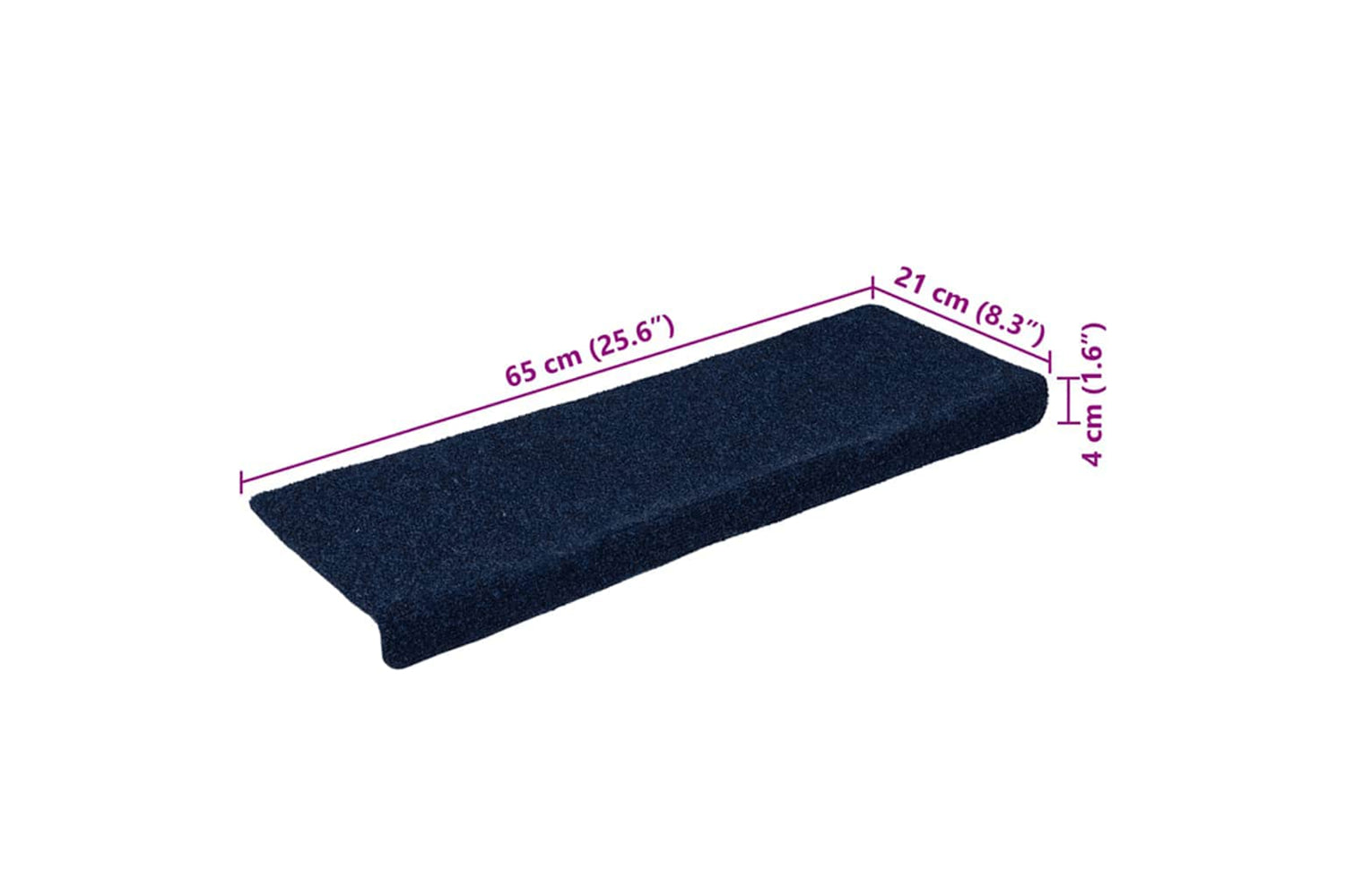 vidaXL 326191 Stair Mats 15 Pcs Needle Punch 65x21x4cm Blue-7