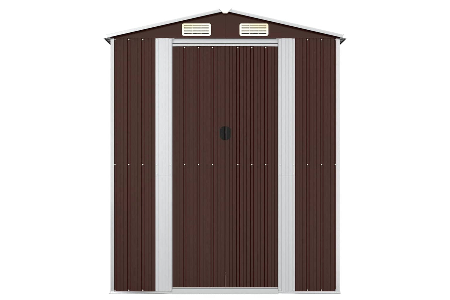 vidaXL 319273 Garden Shed Dark Brown 192x108x223cm Galvanised Steel-3