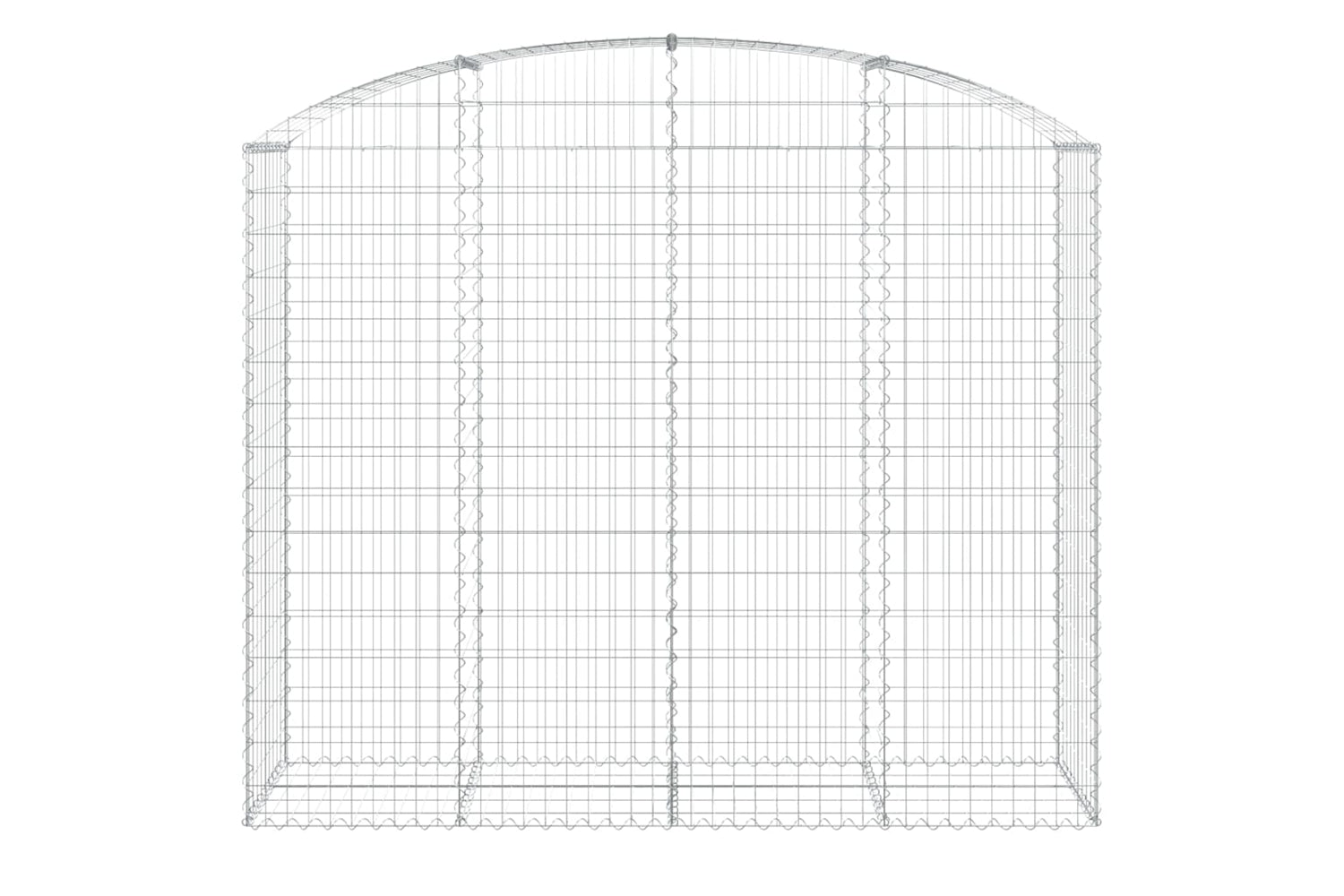 vidaXL 153478 Arched Gabion Basket 200x50x160/180cm Galvanised Iron-2