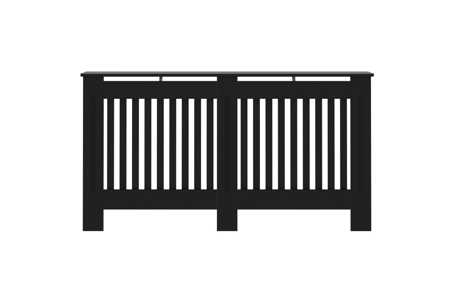vidaXL Radiator Cover Black 152x19x81.5cm Mdf-2