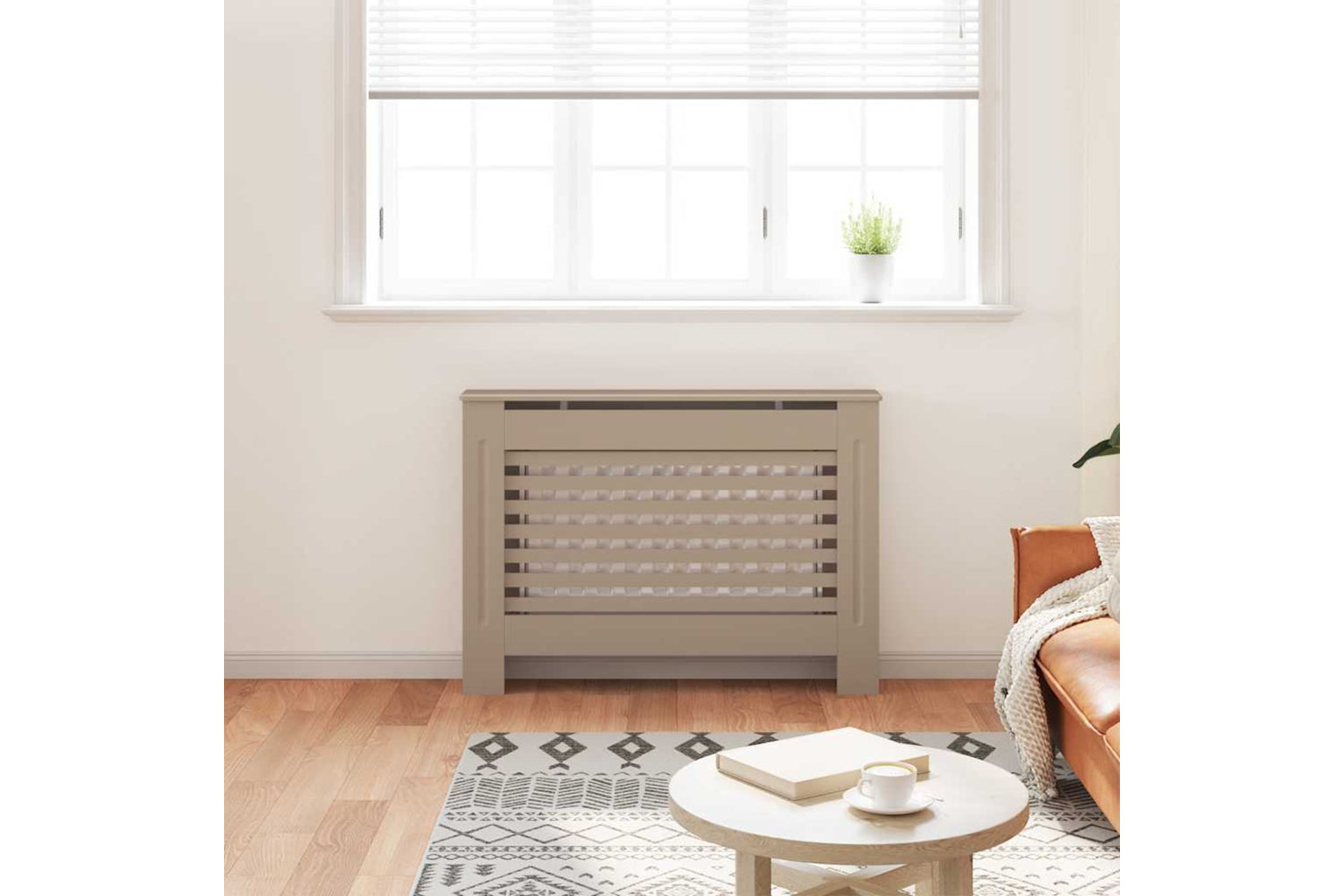vidaXL Radiator Cover 112x19x81.5cm Mdf-2