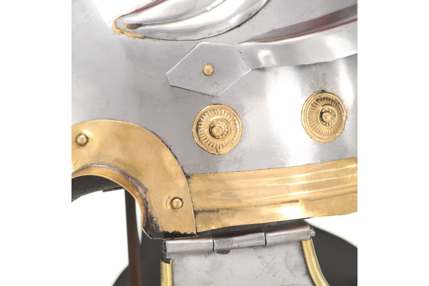 Vidaxl 286217 Roman Soldier Helmet Antique Replica Larp Silver Steel-3