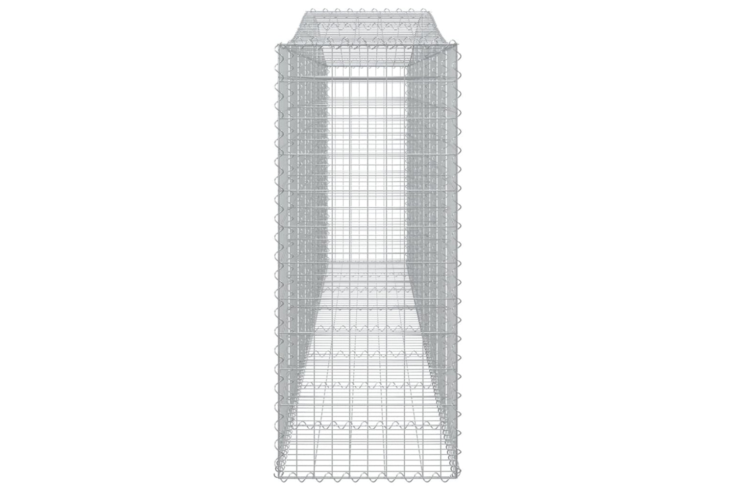 vidaXL 3145971 Arched Gabion Baskets 4 Pcs 400x50x120/140cm Galvanised Iron-4