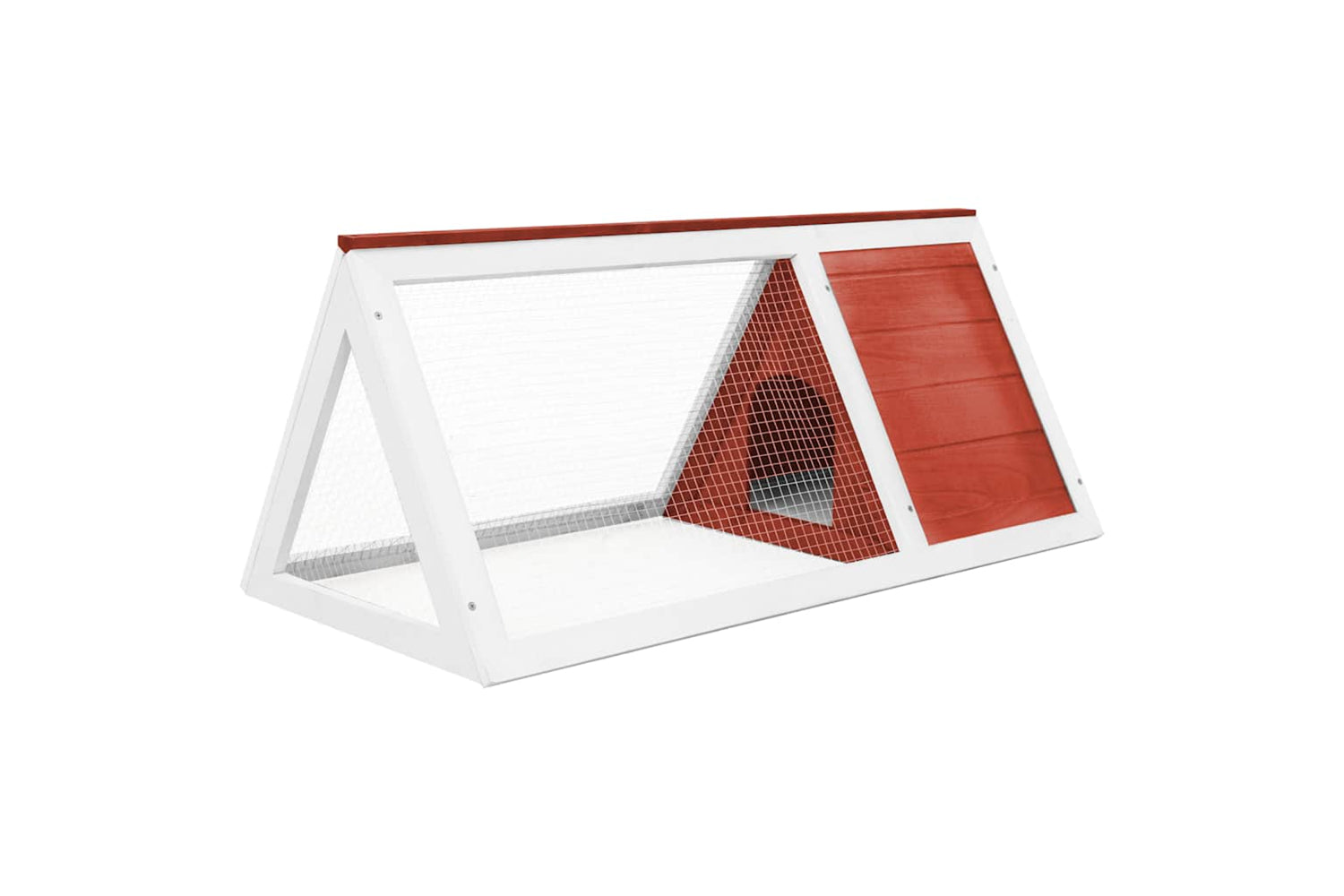 Vidaxl 170854 Animal Rabbit Cage Red Wood-3