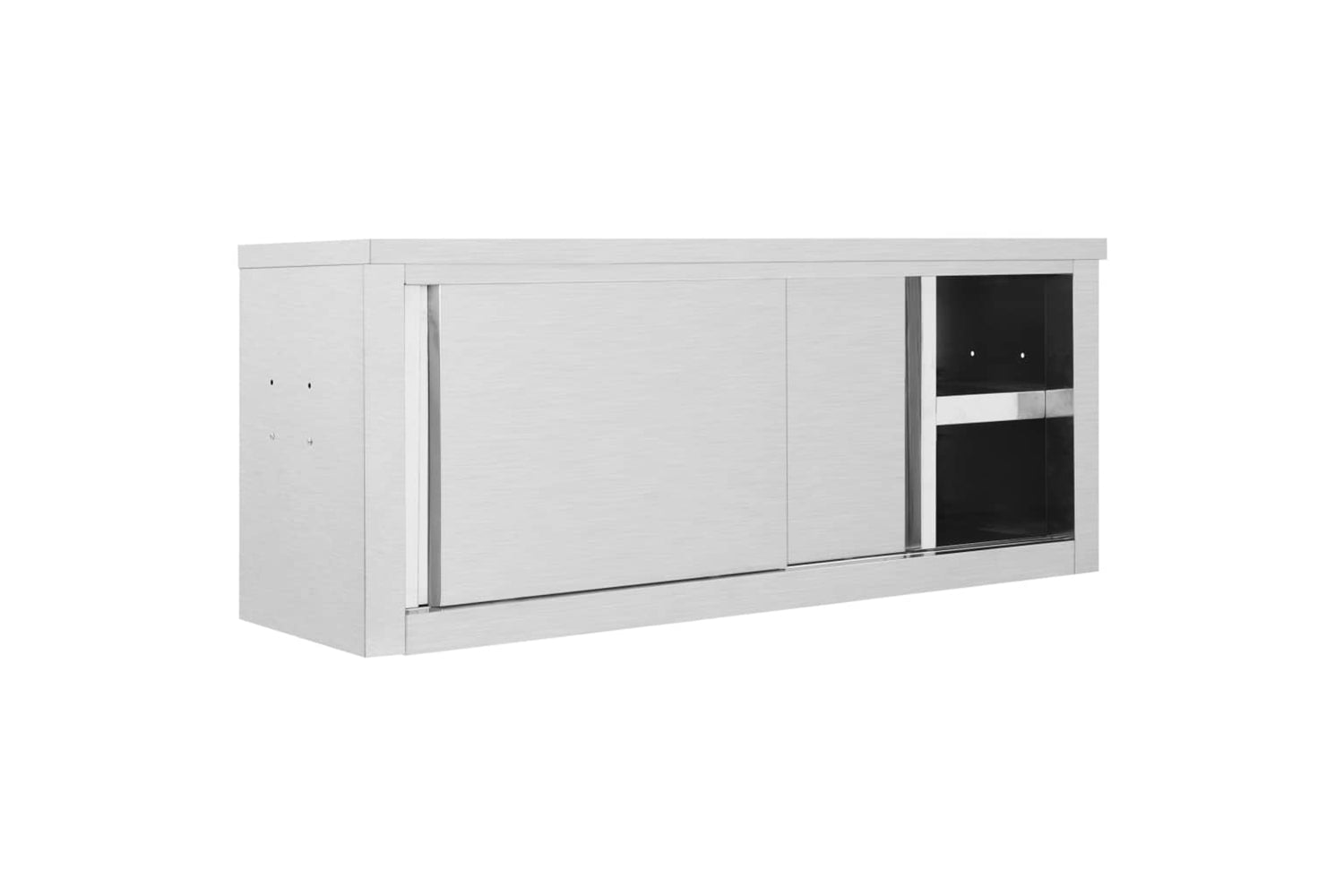 vidaXL 51053 Kitchen Wall Cabinet With Sliding Doors 120x40x50cm Stainless Steel-3