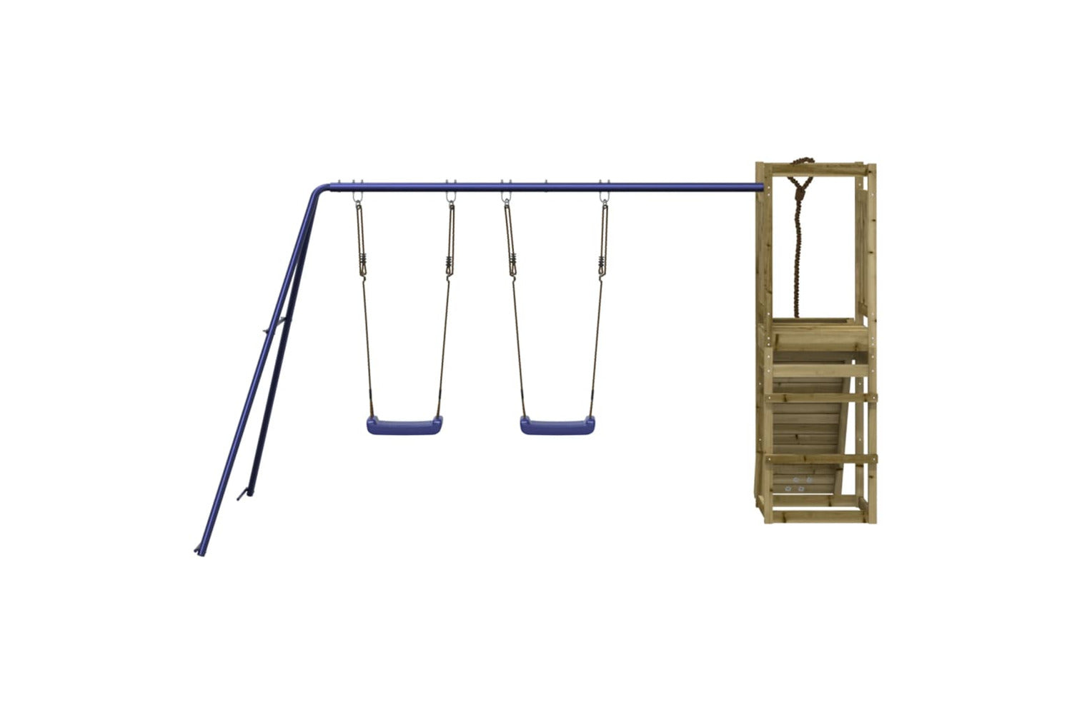 Vidaxl 3155953 Playhouse With Climbing Wall Swings Impregnated Wood Pine-7