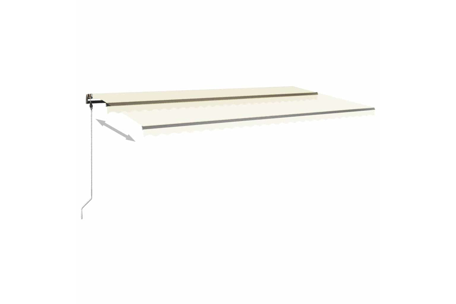 Vidaxl Manual Retractable Awning With Led 600x300 Cm Cream-6