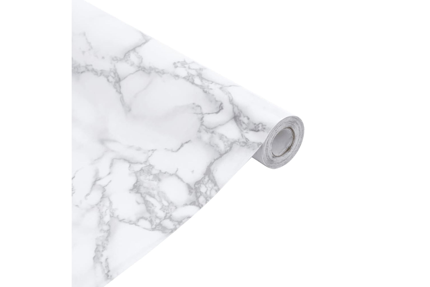 vidaXL 3206486 Furniture Stickers Self-adhesive Marble White 90x500cm Pvc-6