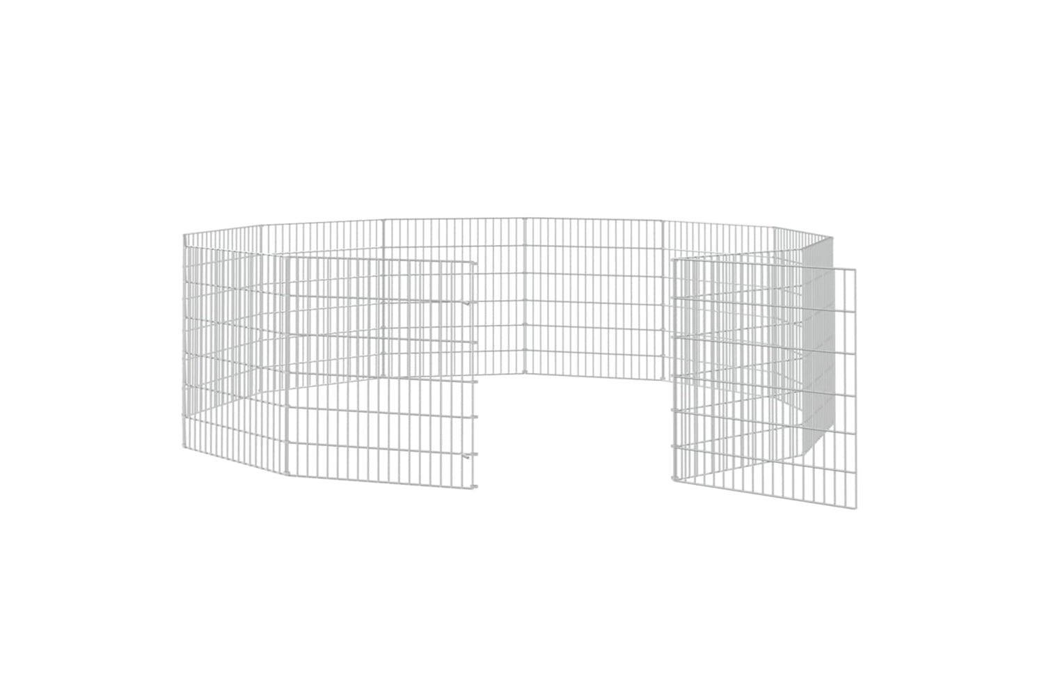 Vidaxl Free Range Animal Enclosure 12-panel 54x60 Cm Galvanised Iron-4