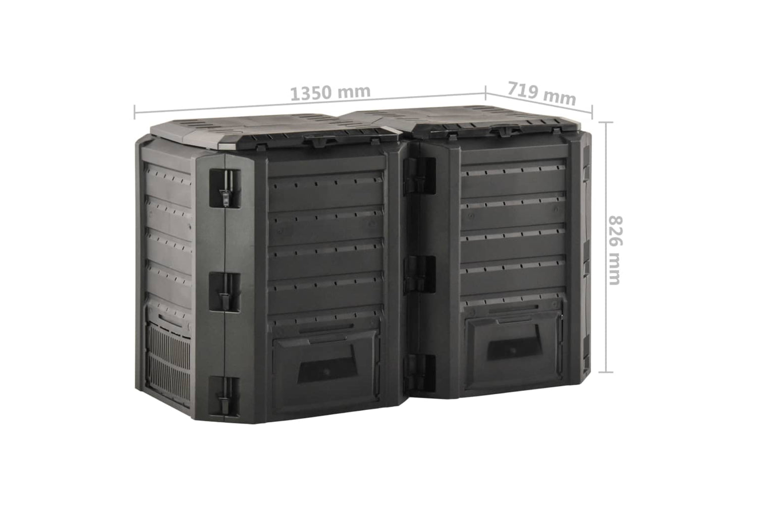 Vidaxl 312273 Garden Composter Black 800 L-4