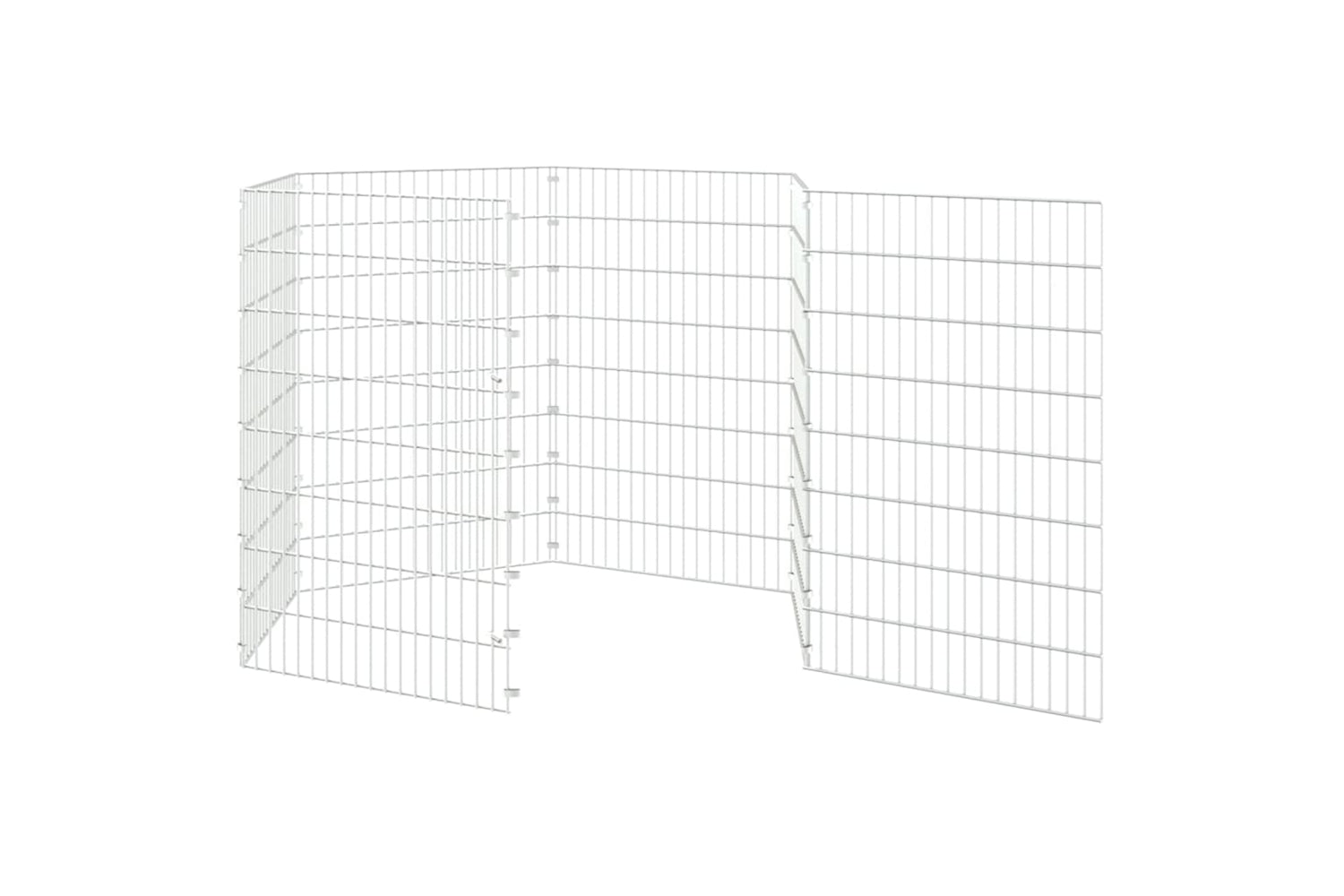 Vidaxl Free Range Animal Enclosure 6-panel 54x80 Cm Galvanised Iron-4