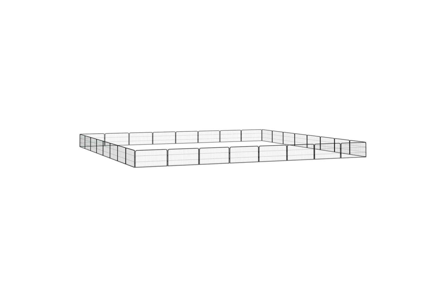 vidaXL 3115973 32-panel Dog Playpen Black 100x50cm Powder-coated Steel-3