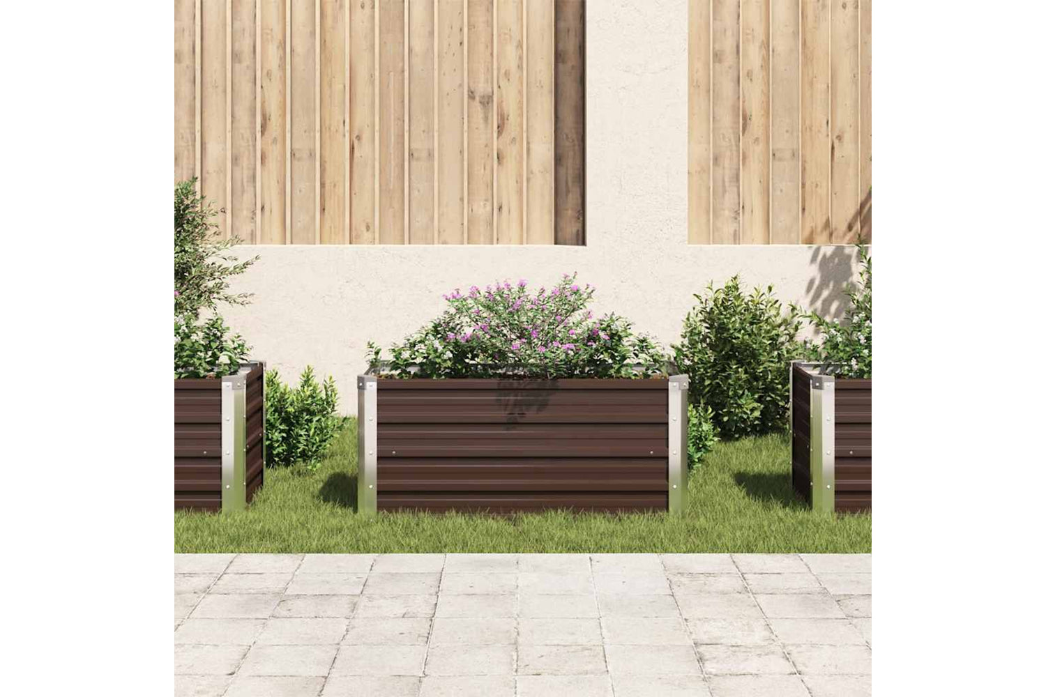 Vidaxl Garden Raised Bed Brown 100x40x45 Cm Galvanised Steel-2