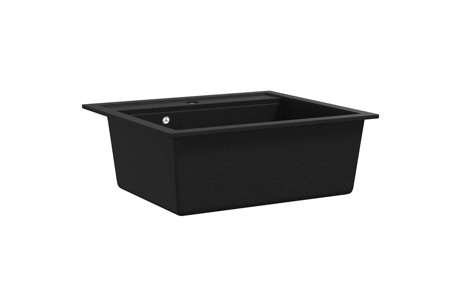 Vidaxl Granite Kitchen Sink Single Basin Black-2