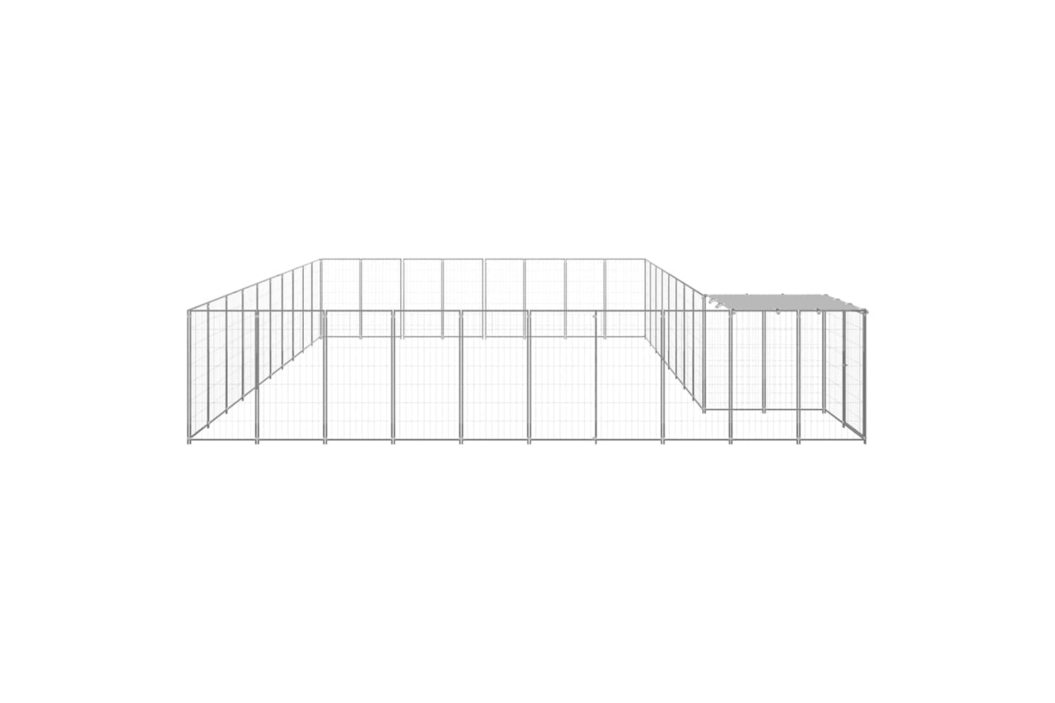 Vidaxl 3082246 Dog Kennel Silver 25.41 M2 Steel-3