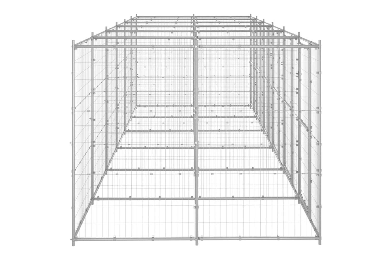 Vidaxl 3082286 Outdoor Dog Kennel Galvanised Steel 14.52 M2-3