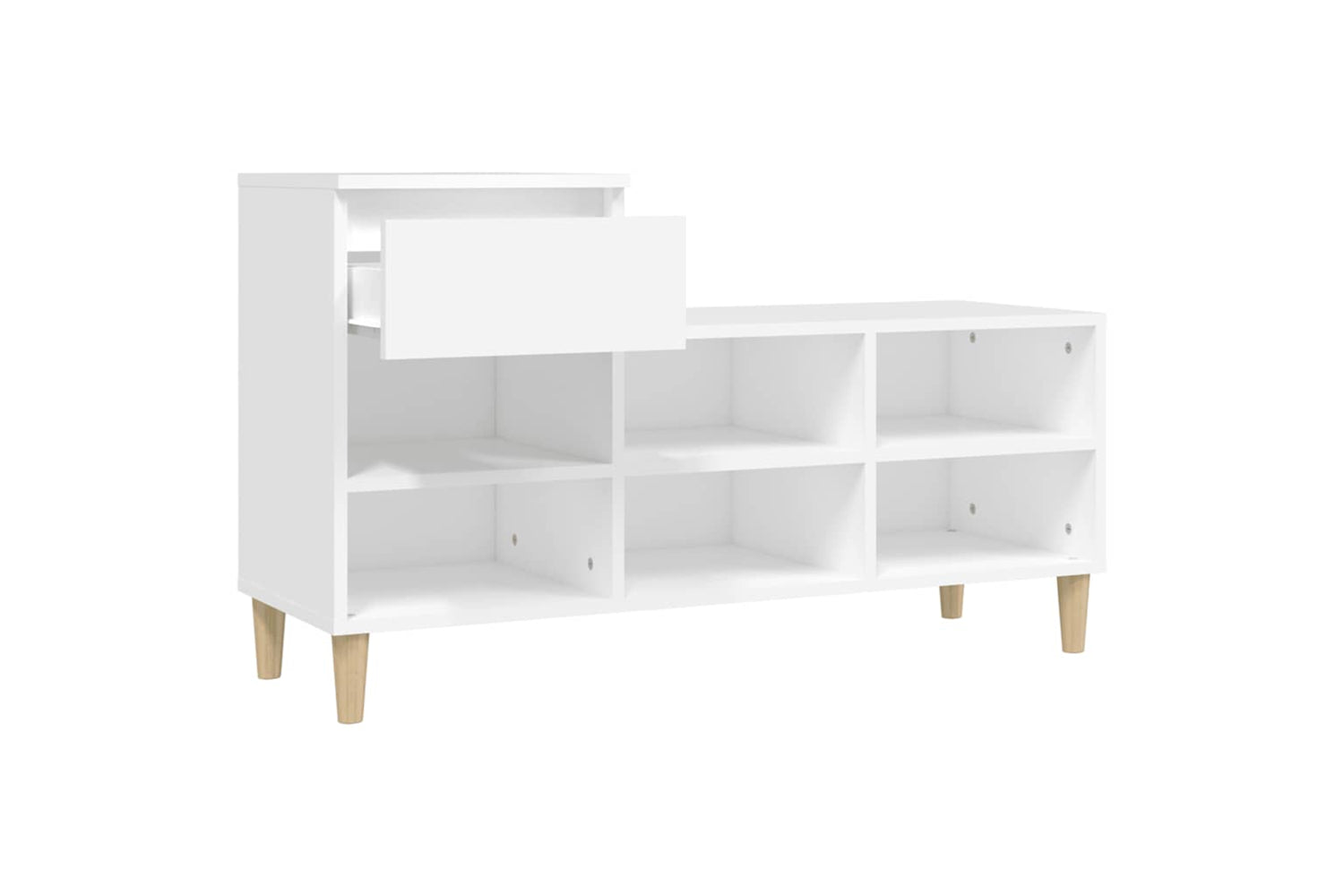 vidaXL 821204 Shoe Cabinet White 102x36x60cm Engineered Wood-6