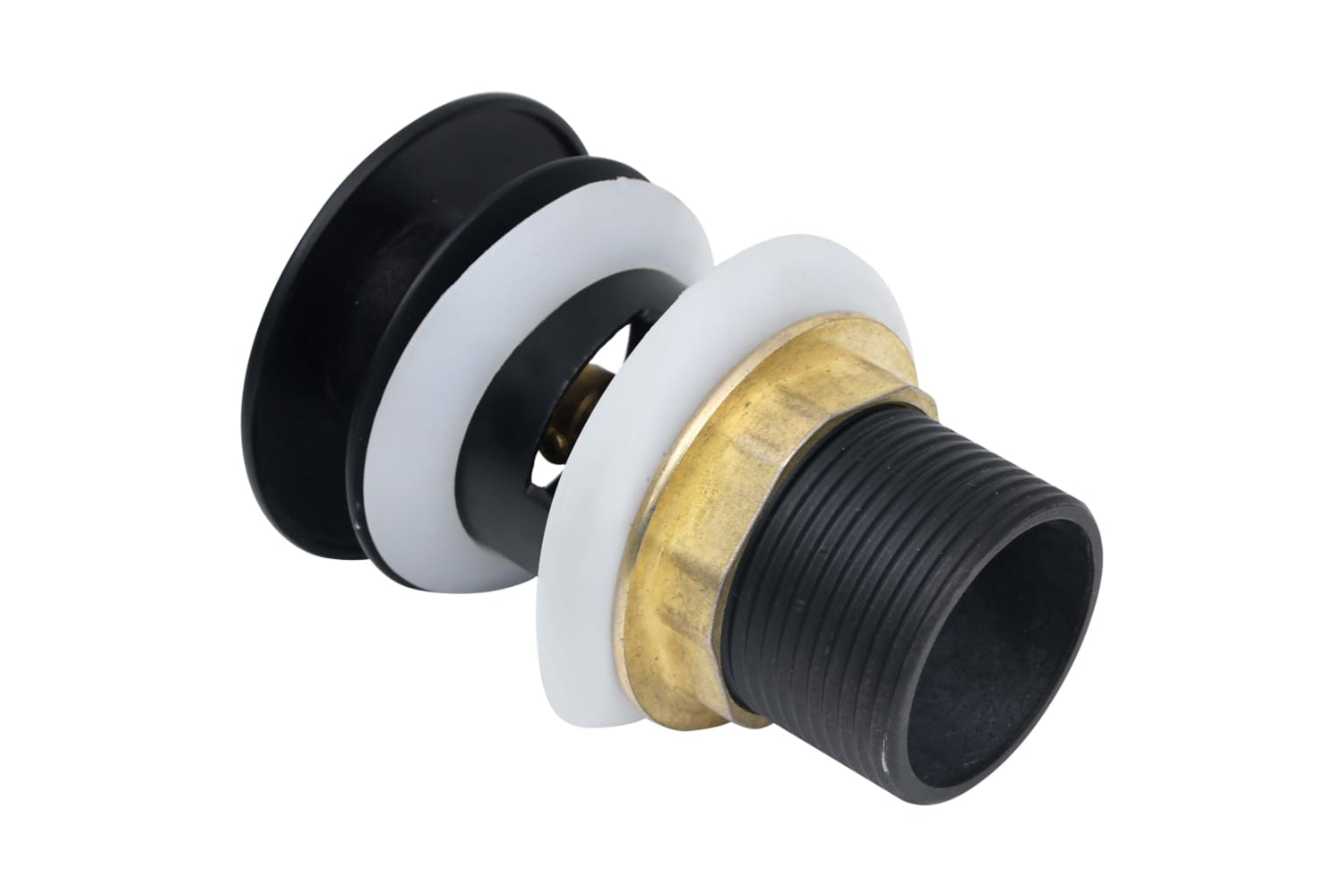 vidaXL 149056 Push Drain With Overflow Function Black 6.4x6.4x9.1cm-4