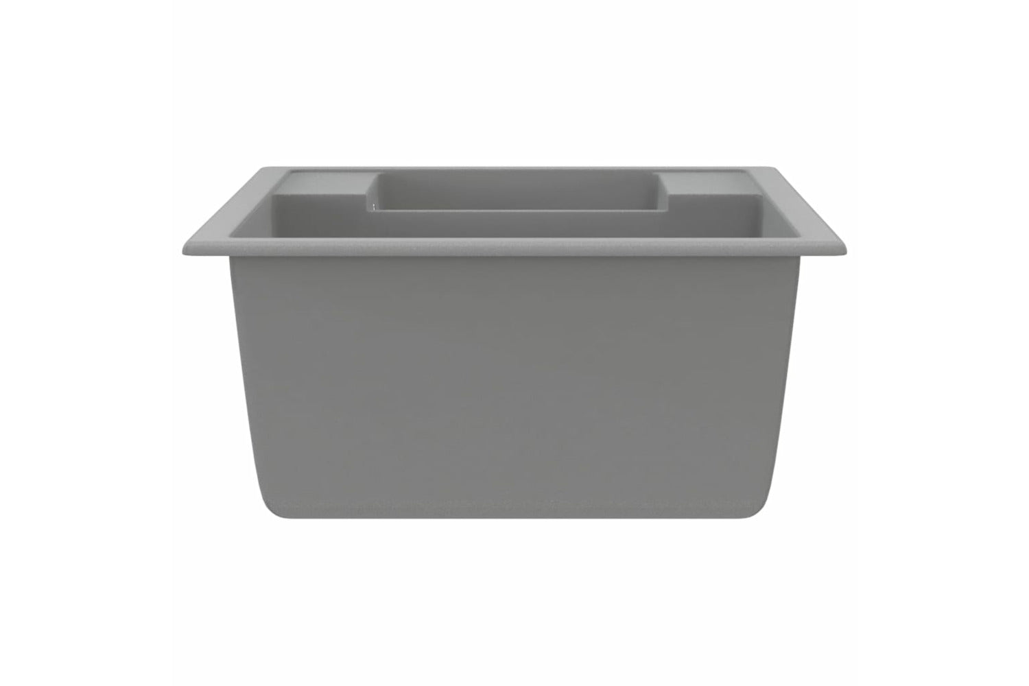 Vidaxl Kitchen Sink With Overflow Hole Double Basins Grey Granite-2
