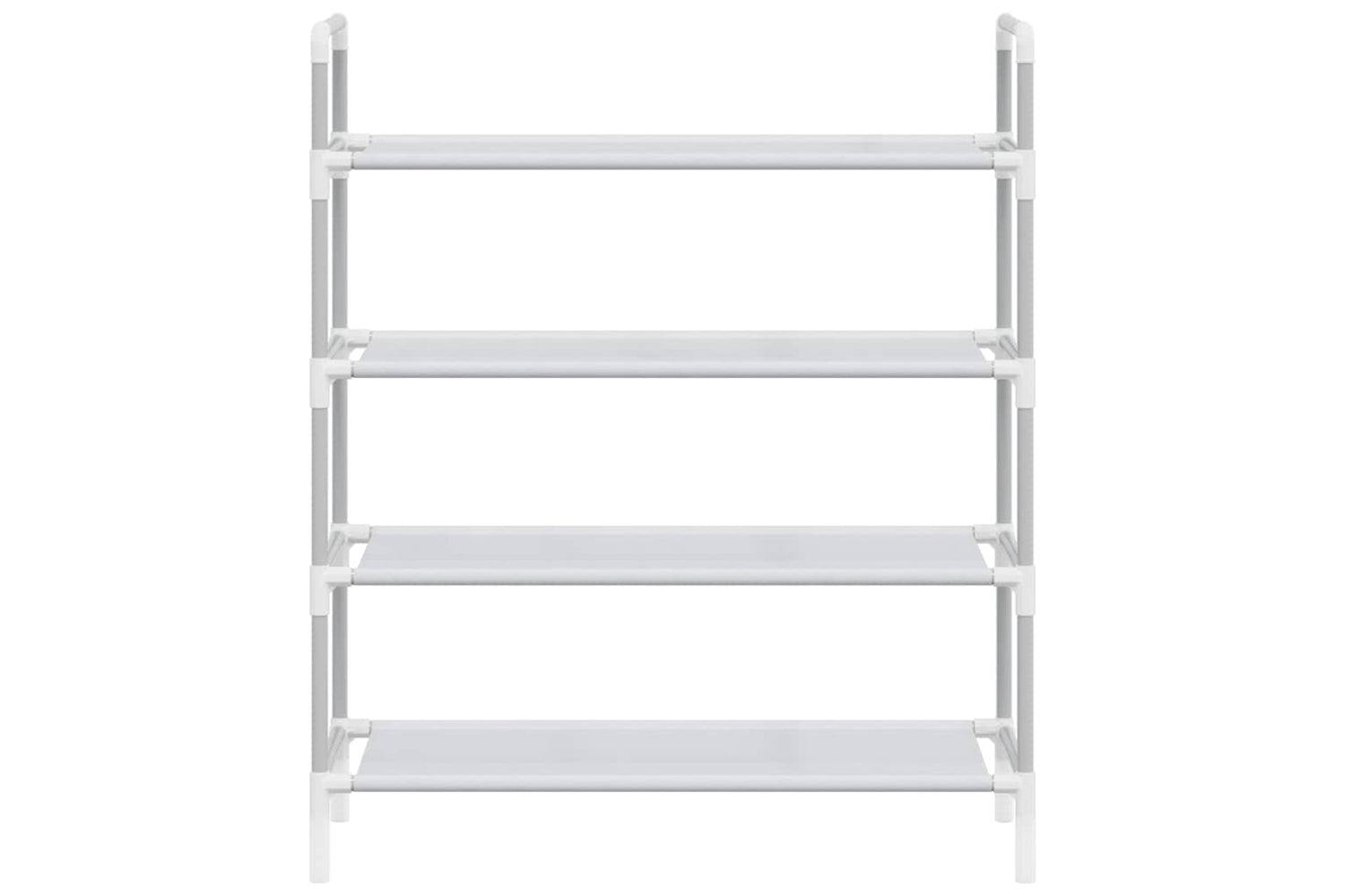 Vidaxl 330042 Shoe Rack With 4 Shelves Metal And Non-woven Fabric Silver-3