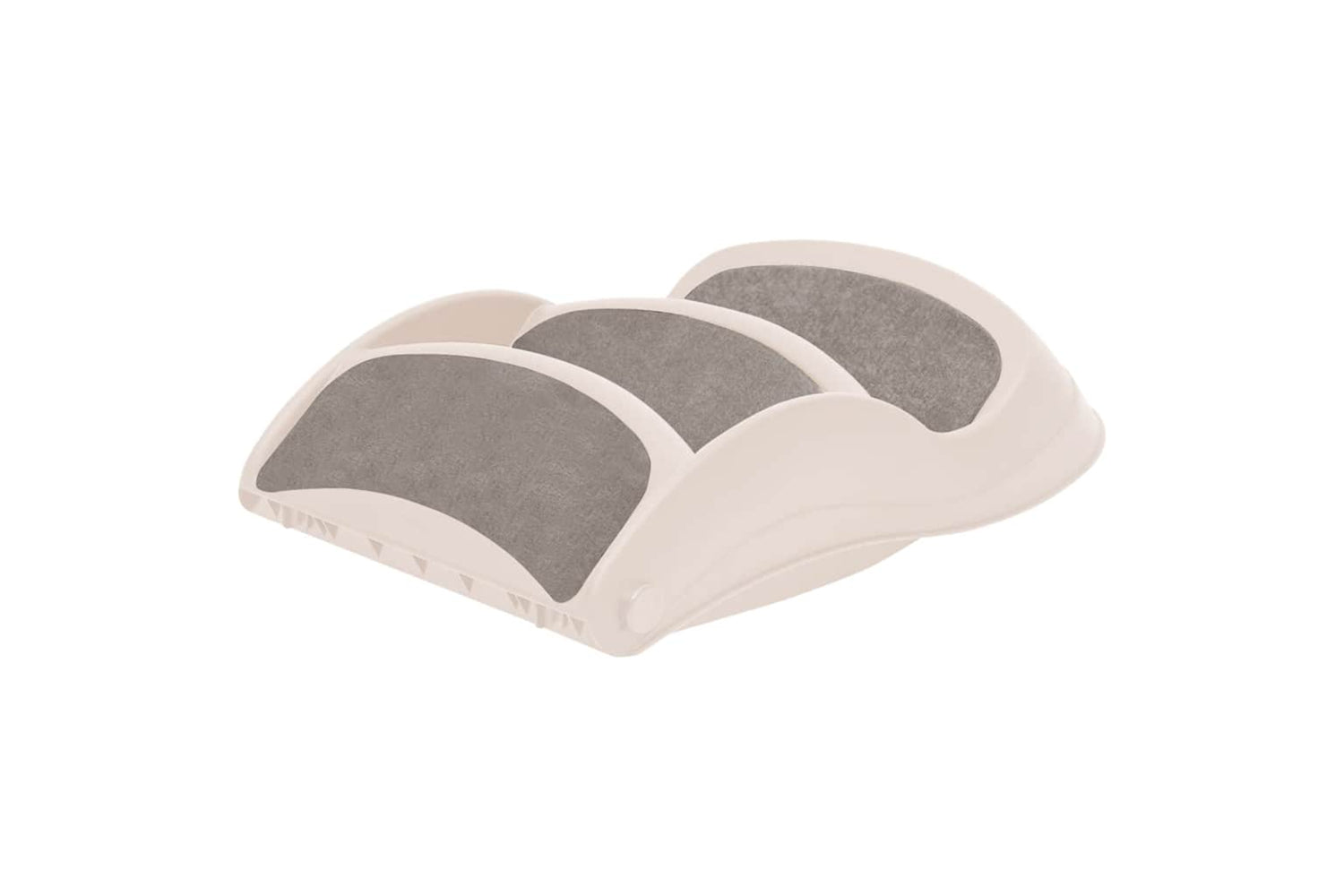 vidaXL 152233 Folding 3-step Dog Stairs Cream 50x38x38cm Plastic-5