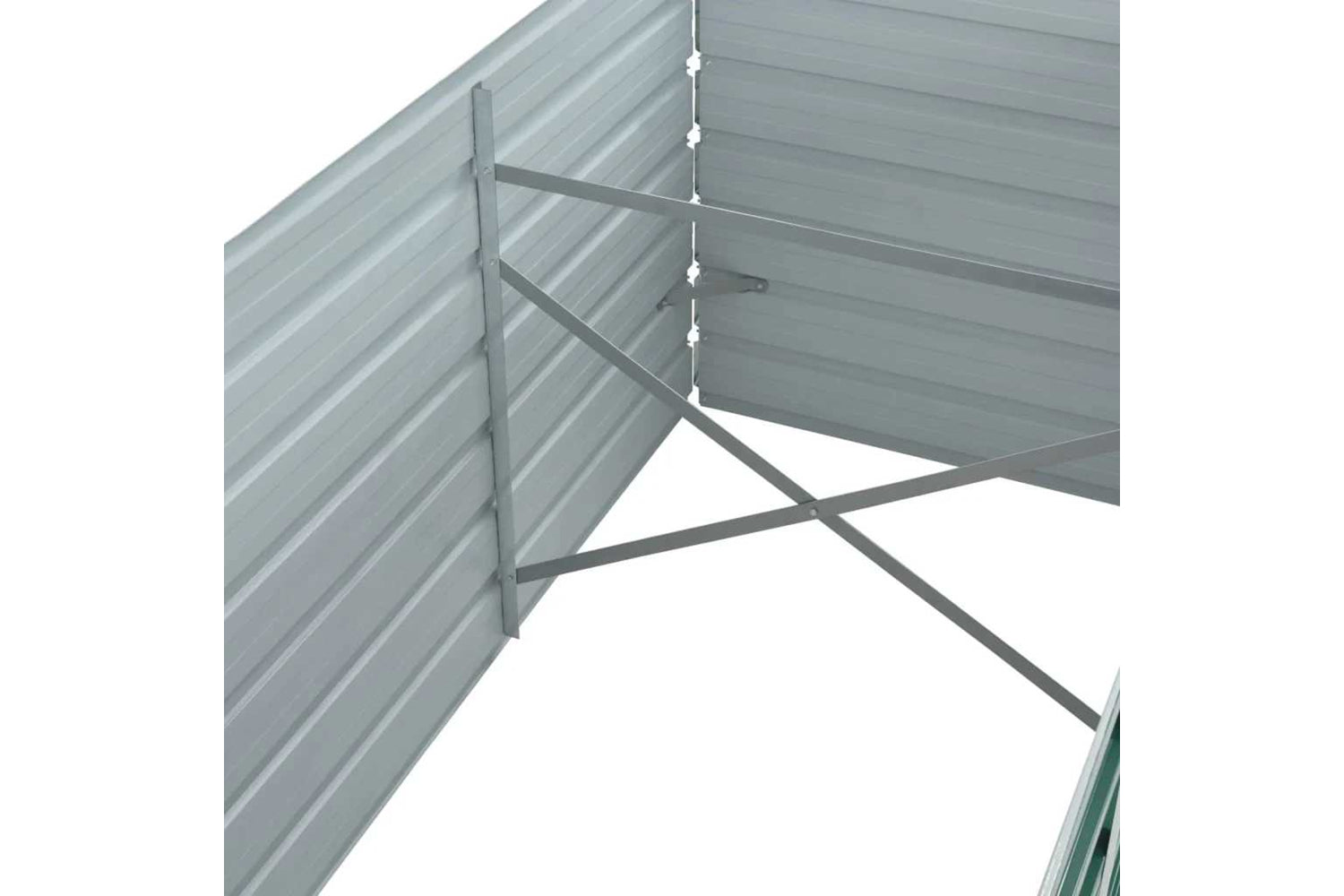 vidaXL 44847 Garden Raised Bed Galvanised Steel 320x80x45cm Green-6