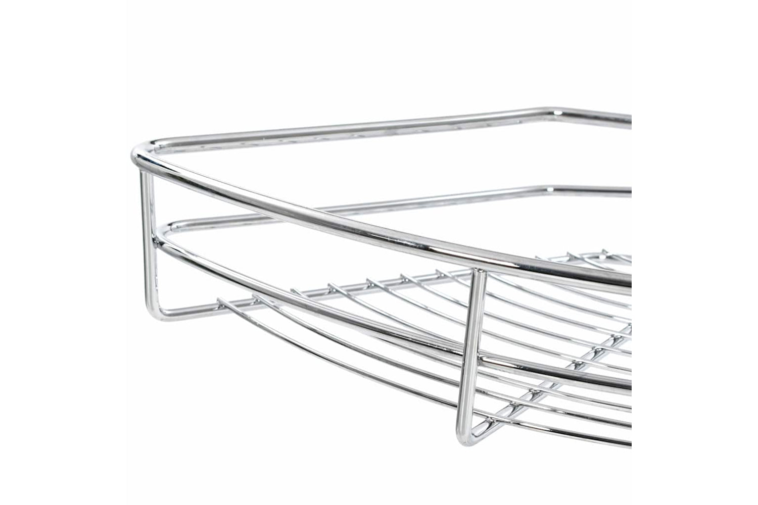 Vidaxl 2-tier Kitchen Wire Basket Silver 180 Degree 75x38x80 Cm-8