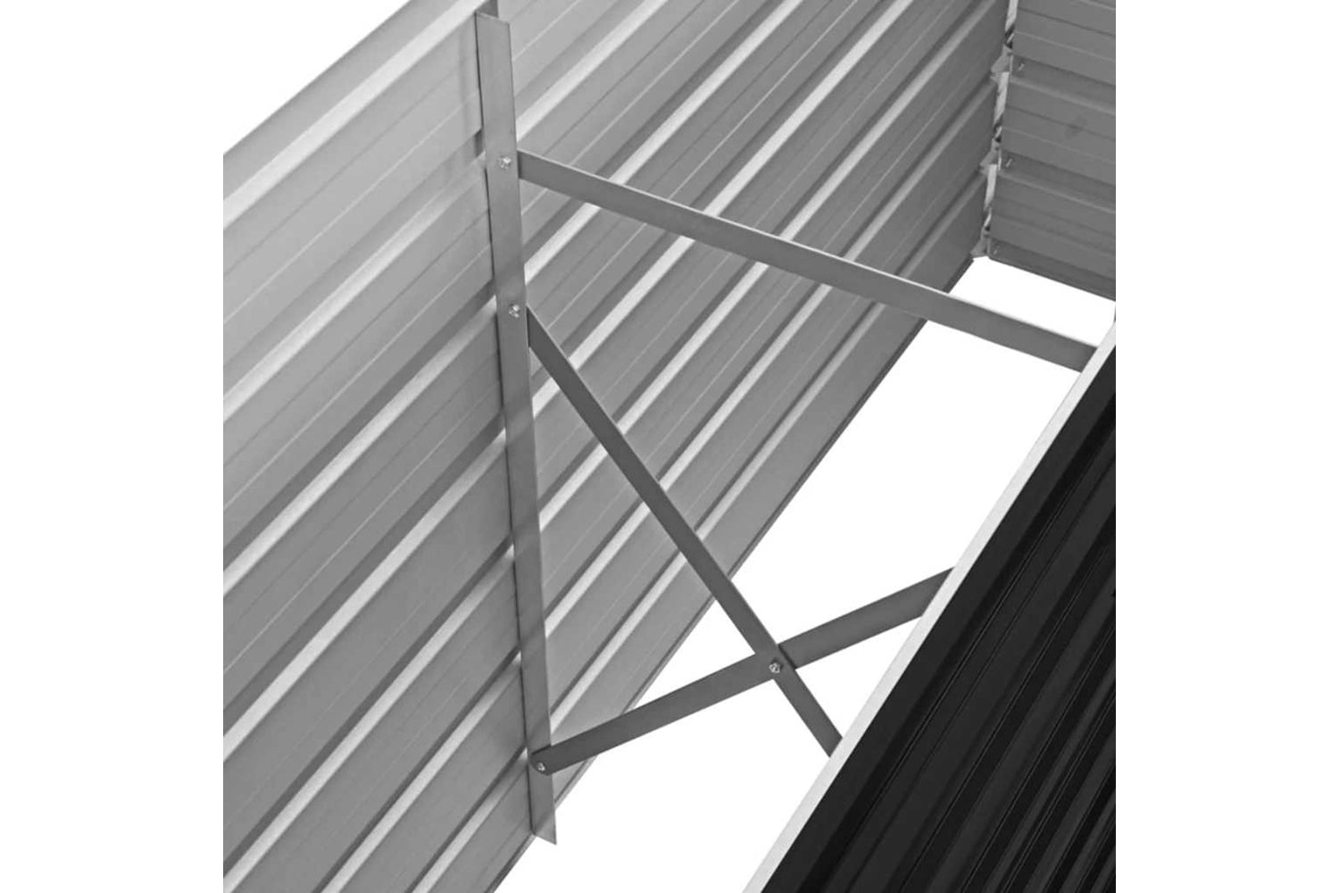vidaXL 45730 Garden Raised Bed Anthracite 160x40x77cm Galvanised Steel-5