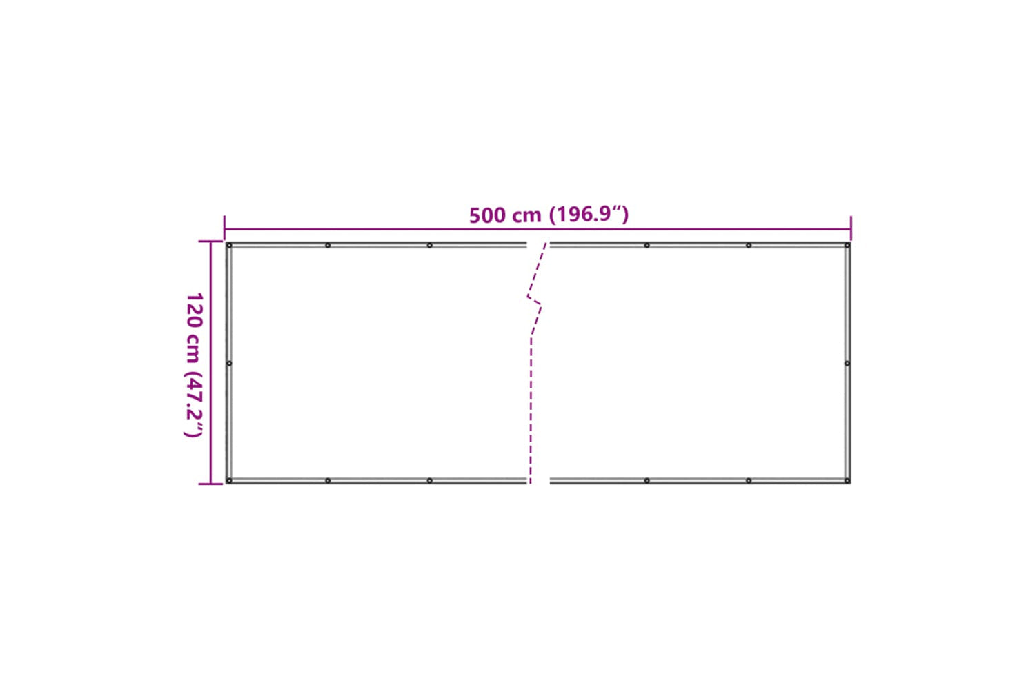 vidaXL 134946 Balcony Screen Beige 120x500cm Oxford Fabric-4